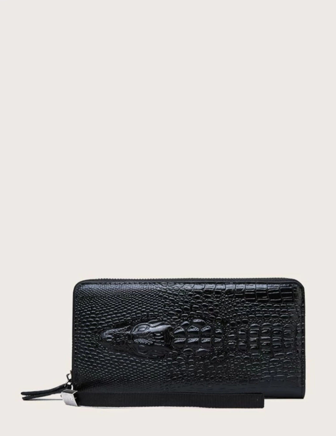 Croc Embossed Purse With Wristlet!